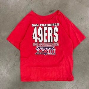 Vintage San Francisco 49ers 1988 NFC Champions Super Bowl XXIII Red Tee Shirt
